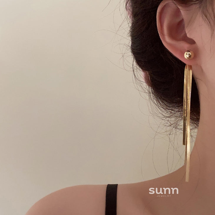 Aivah Serpent Chain Earrings [4HUH8MJG]