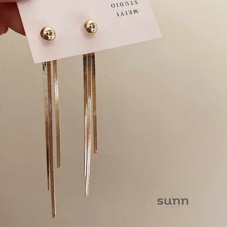 Aivah Serpent Chain Earrings [L2CCSBK0]