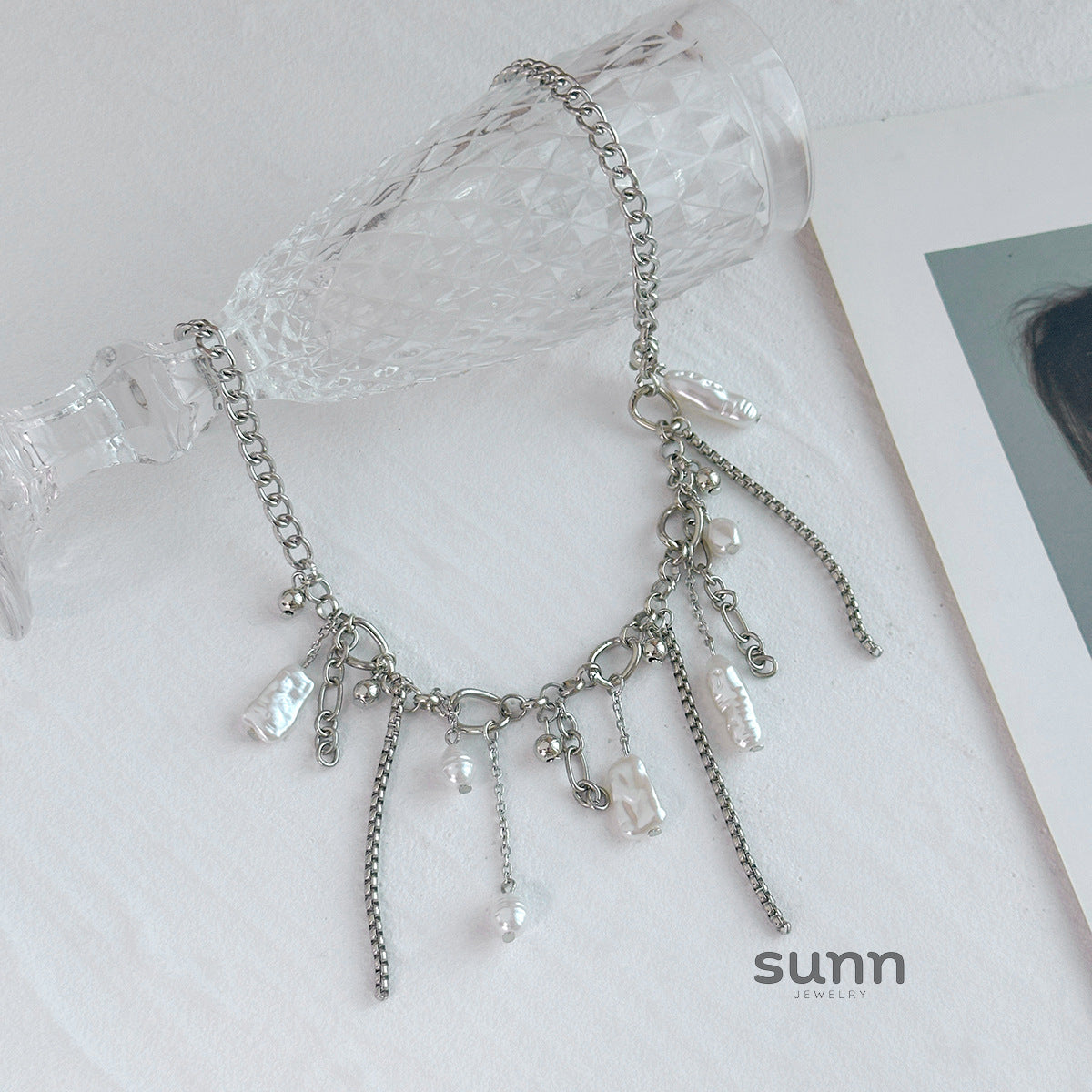 Aiya Irregular Pearl Heart Necklace [44YPJBZ1]