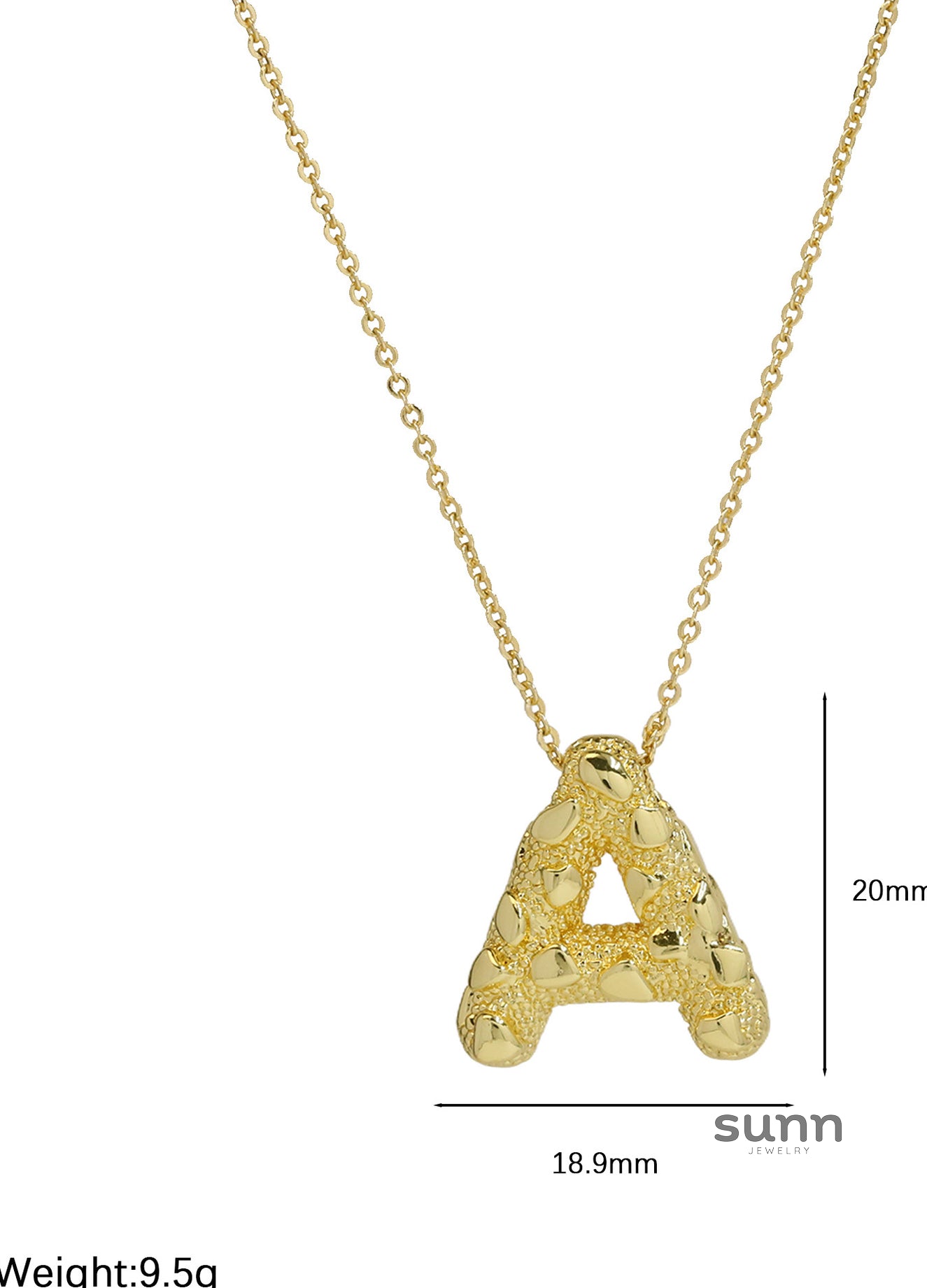 Akari Bubble Letter Necklace [YJ49IYCR]