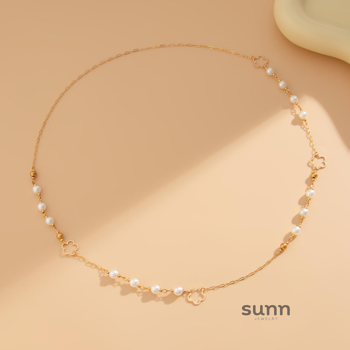 Akayla Layered Pearl Flower Necklace [WDXT6LAR]