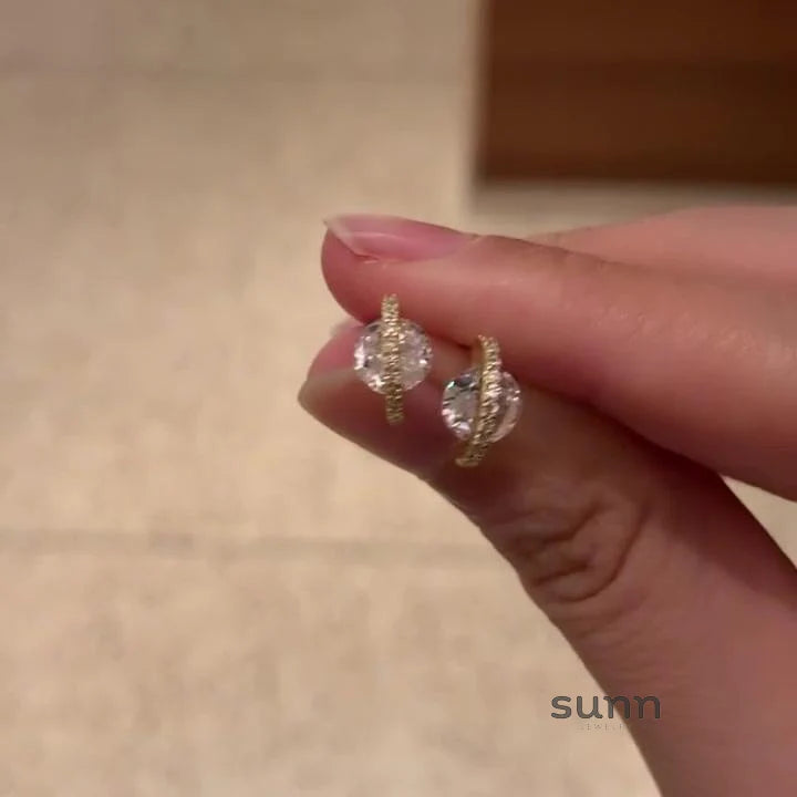 Akayla Sparkling Planet Stud Earrings
