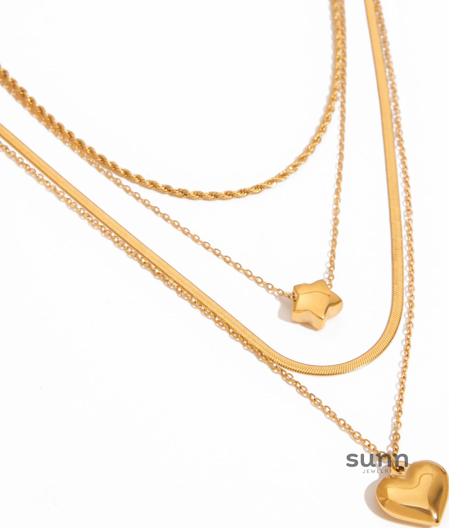 Alaa Multi-layer Heart Necklace [AL0CTGOX]