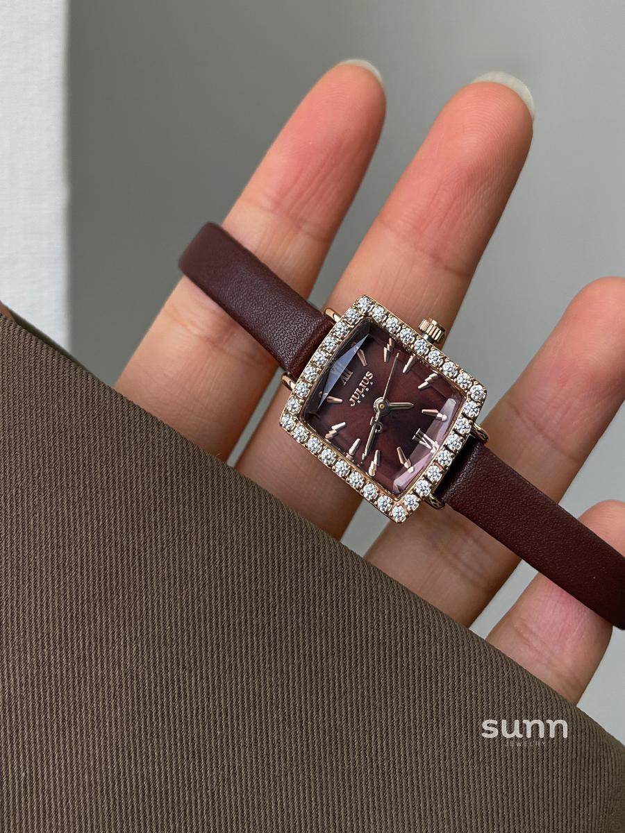 Alaina Square Leather Watch [KIO5ON6K]