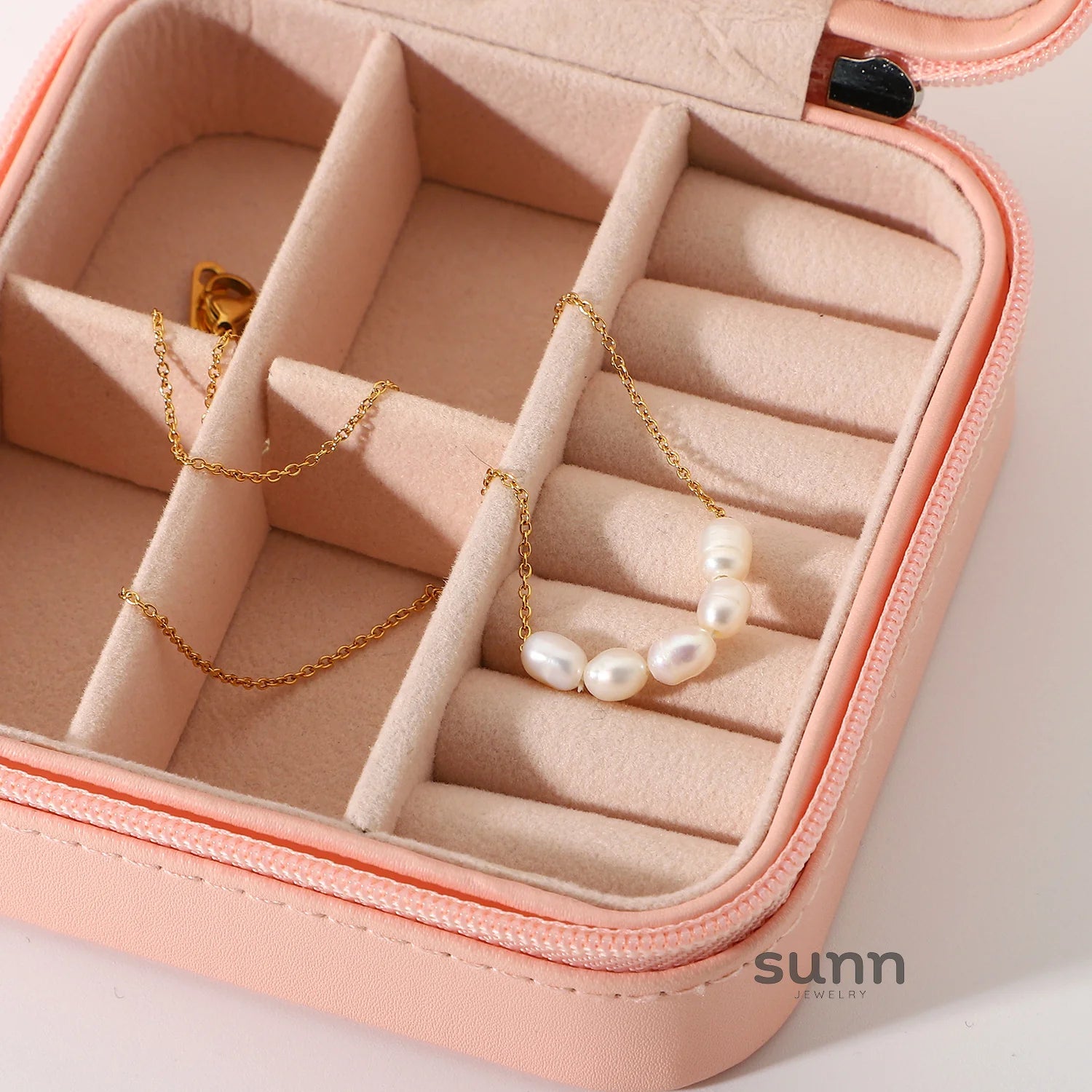 Alainna Gold Layered Pearl Necklace