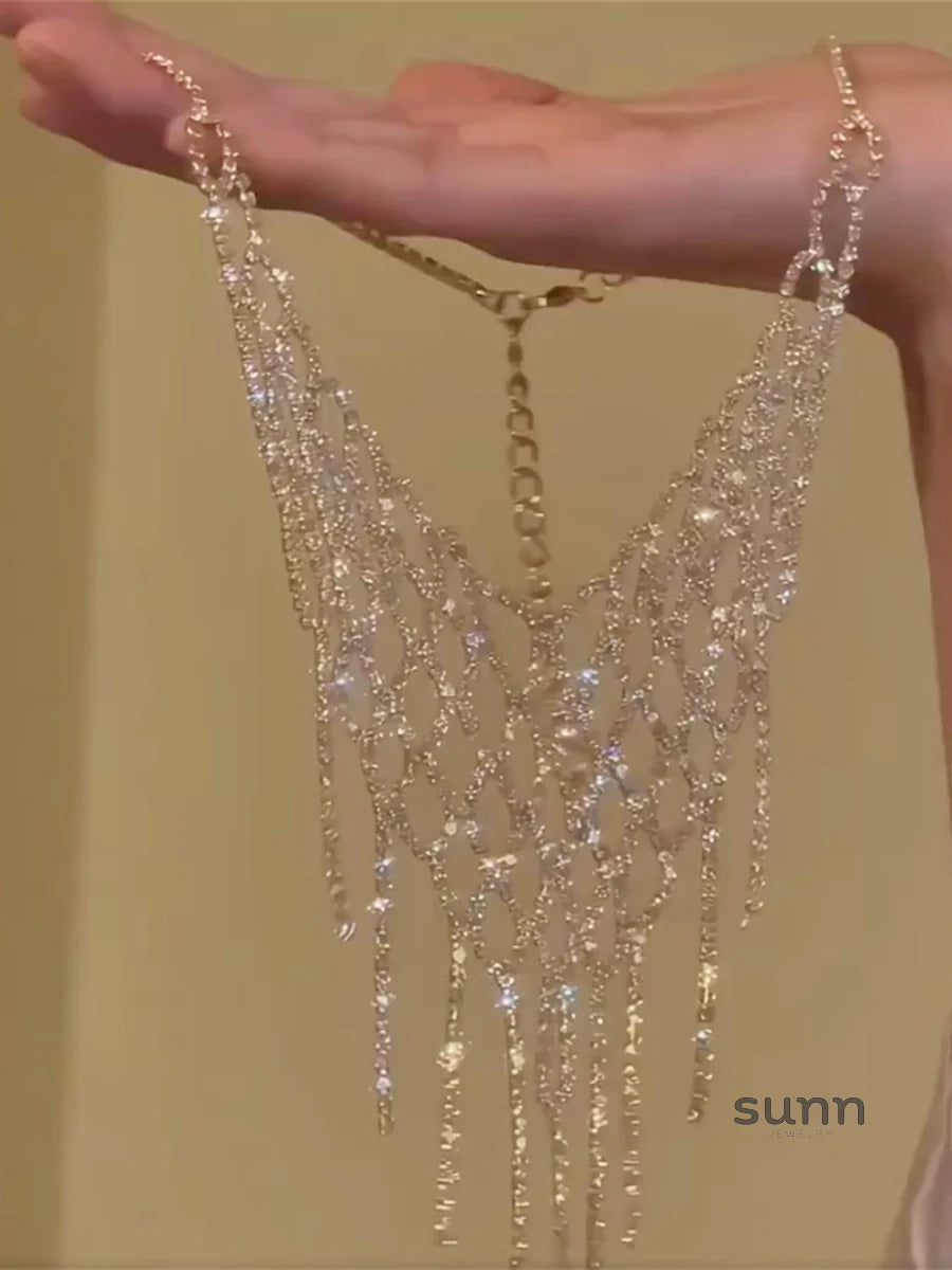 Alaiyah Sparkle Tassel Necklace