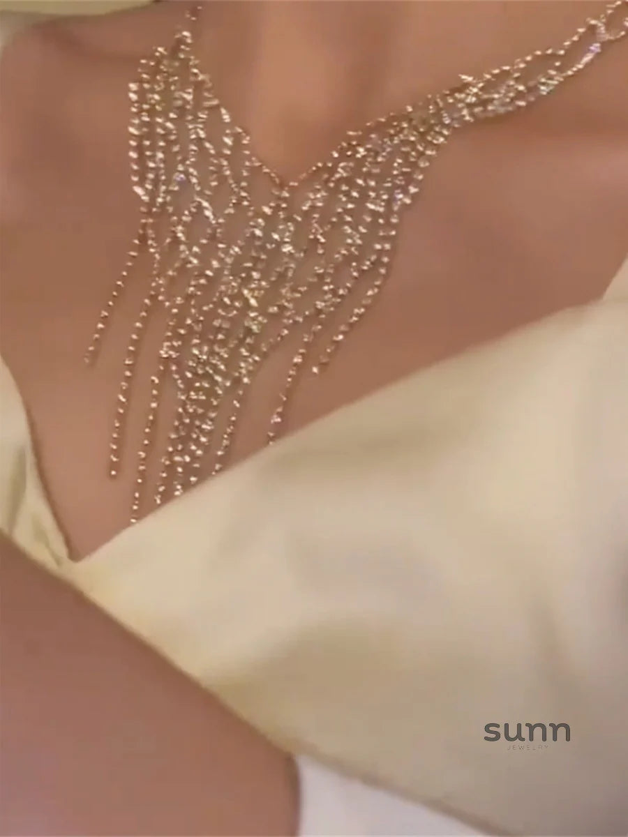 Alaiyah Sparkle Tassel Necklace