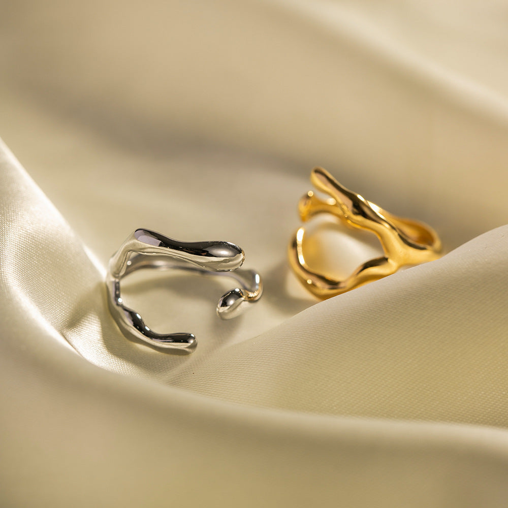 Alanie Geometric Staggered Ring [E7SR6NPO]