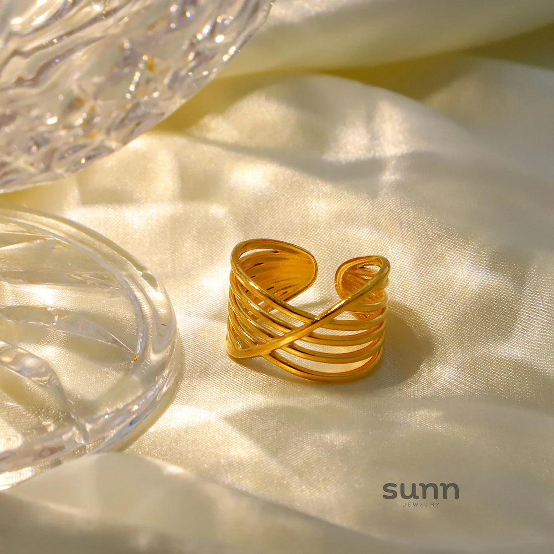 Alany Layered Cross Ring