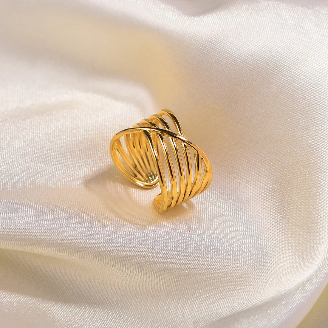 Alany Layered Cross Ring