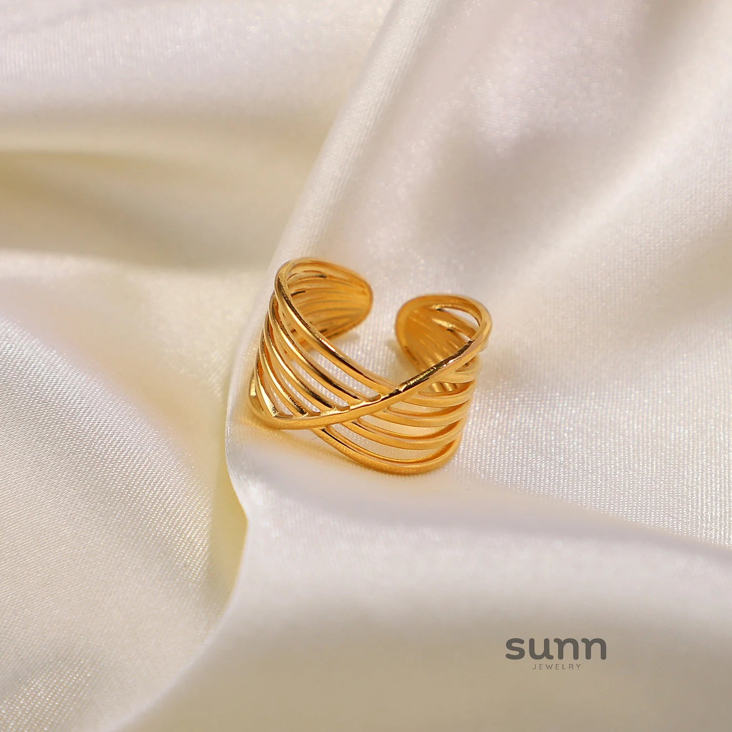 Alany Layered Cross Ring