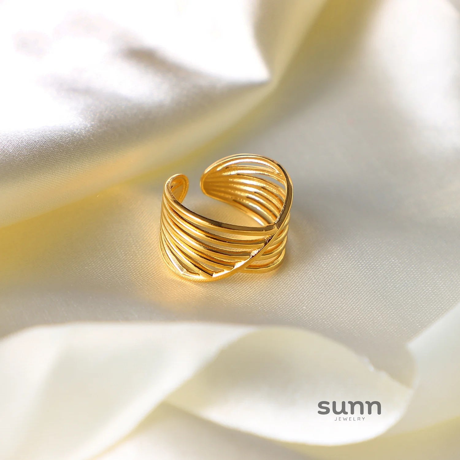 Alany Layered Cross Ring