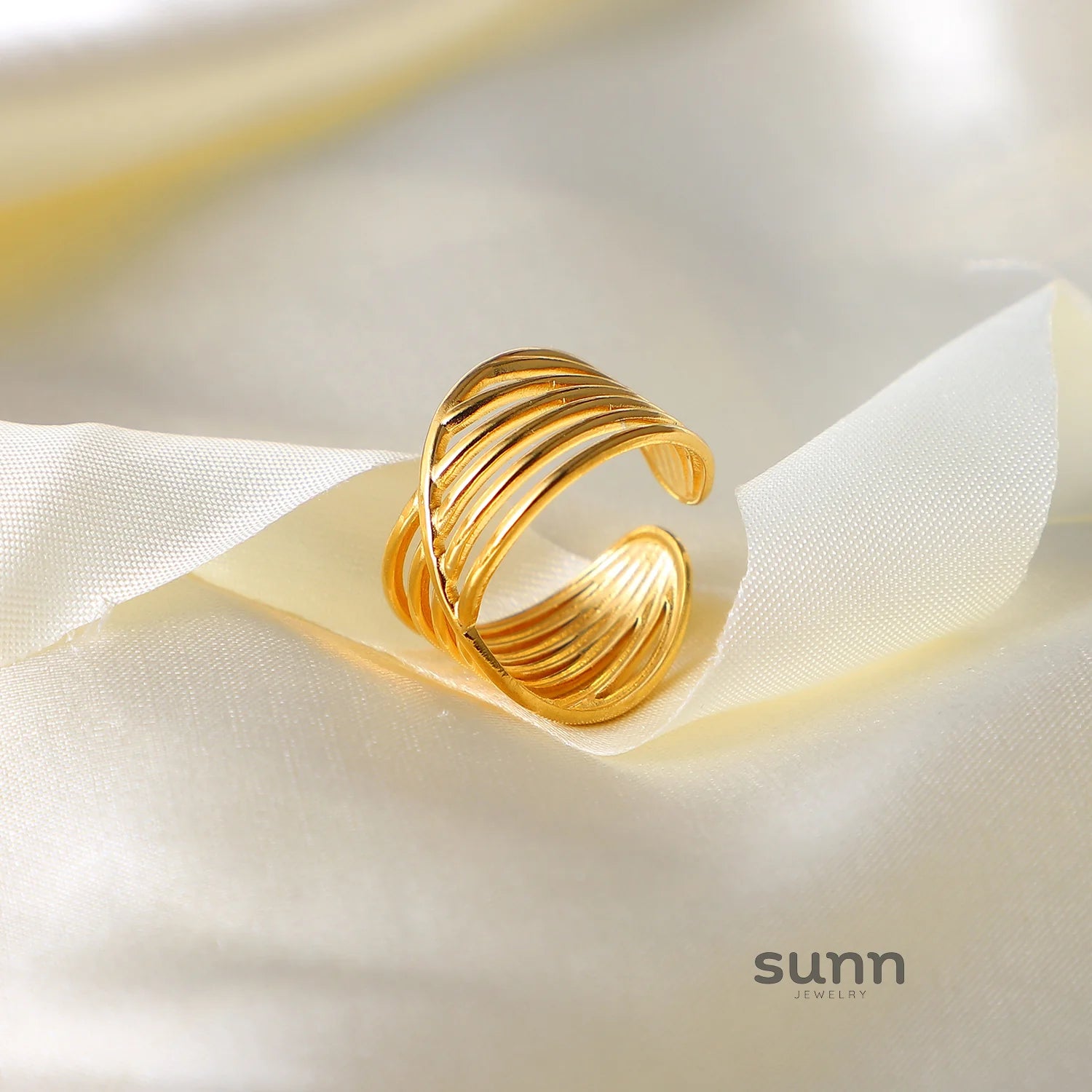 Alany Layered Cross Ring