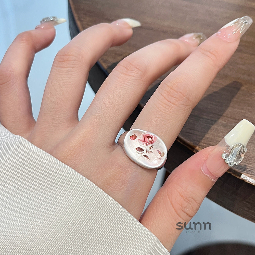 Alayah Enamel Rose Ring [L77PCBF0]