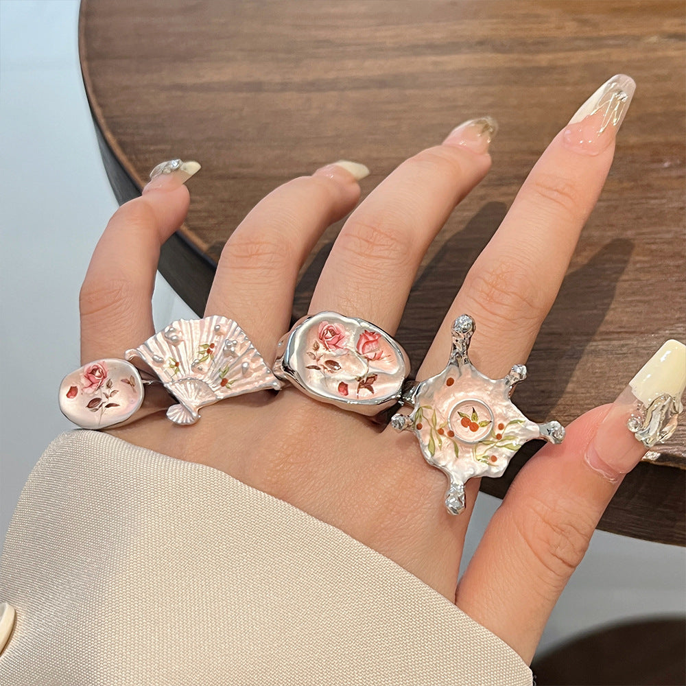 Alayah Enamel Rose Ring [S5C7VG31]