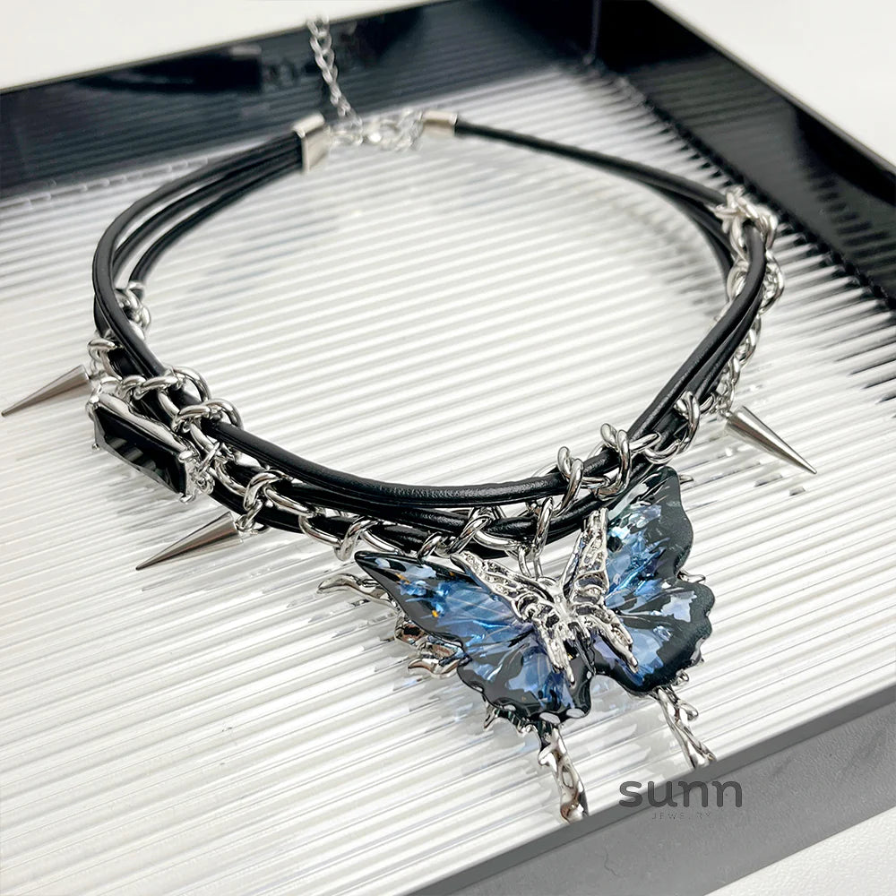 Alayah Y2K Leather Choker