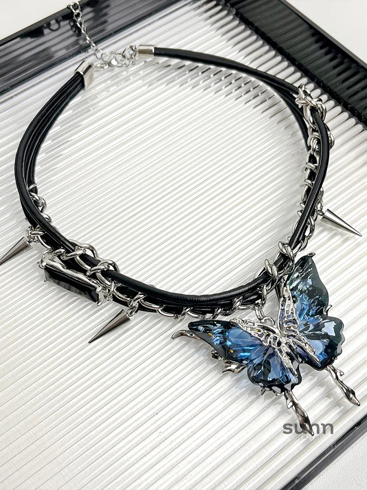 Alayah Y2K Leather Choker