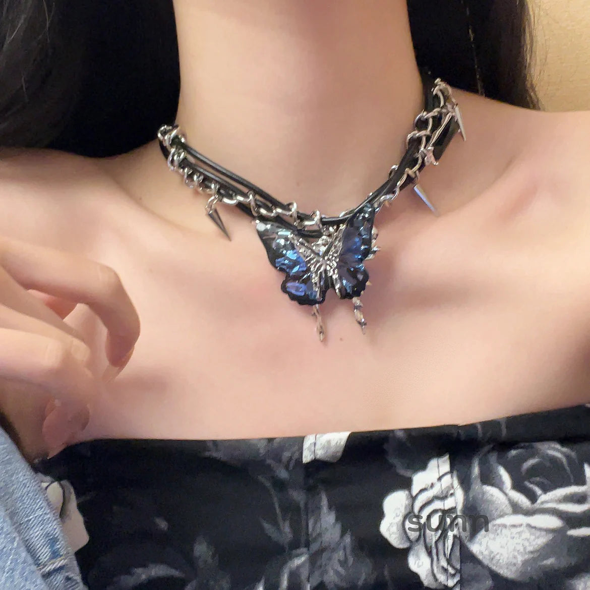 Alayah Y2K Leather Choker