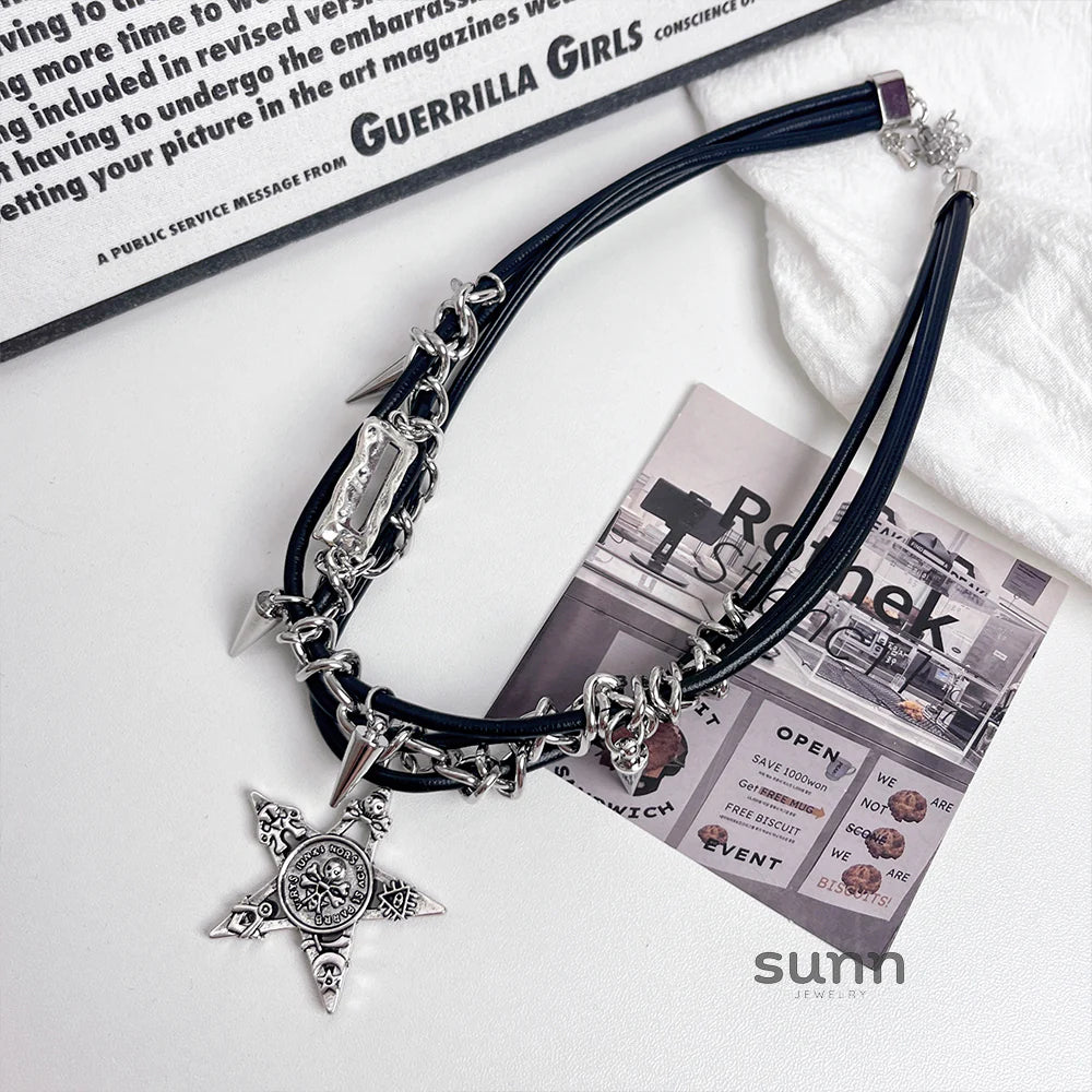 Alayah Y2K Leather Choker