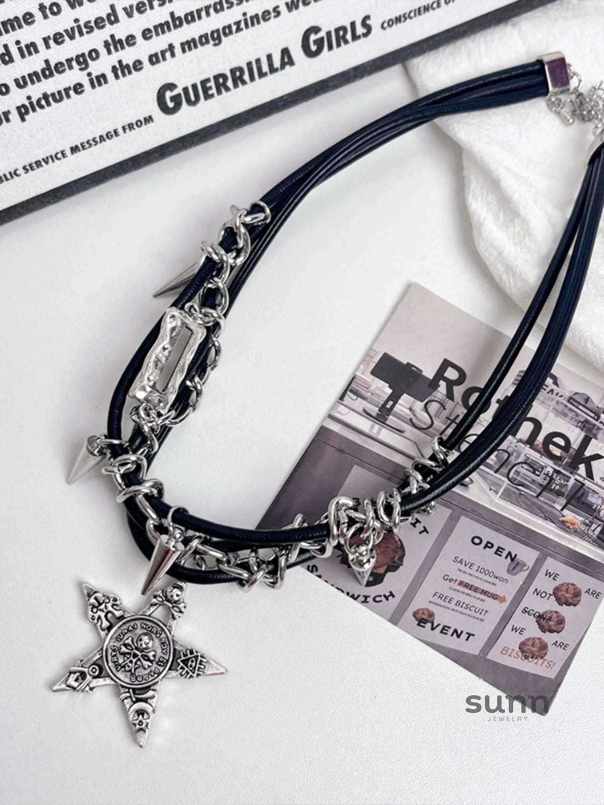 Alayah Y2K Leather Choker