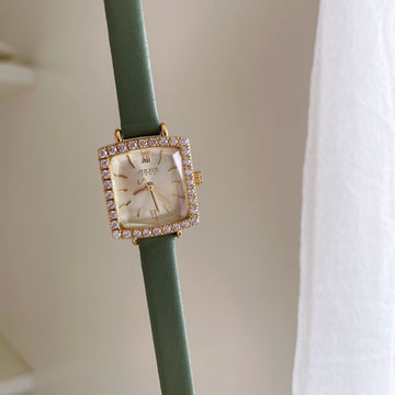 Alayiah Diamond Square Watch [C4E0OKCS]