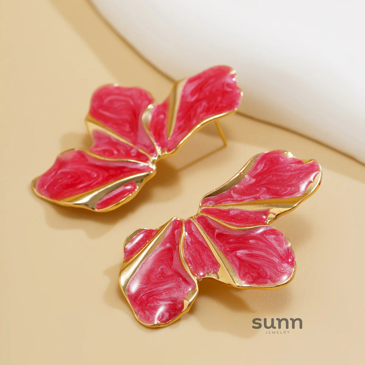 Alaynah Enamel Petal Studs