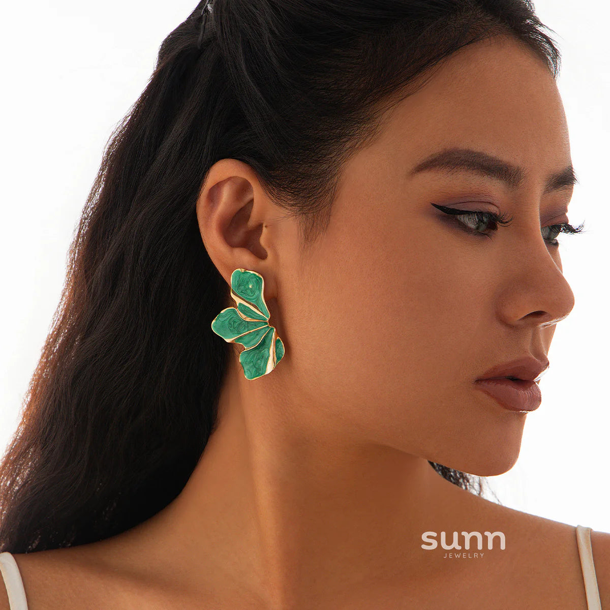 Alaynah Enamel Petal Studs
