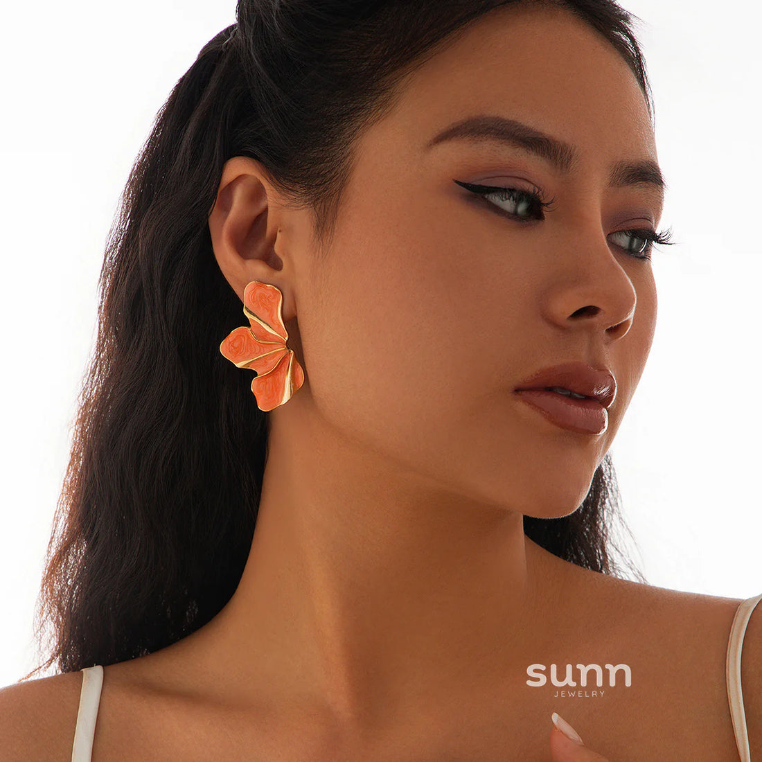 Alaynah Enamel Petal Studs