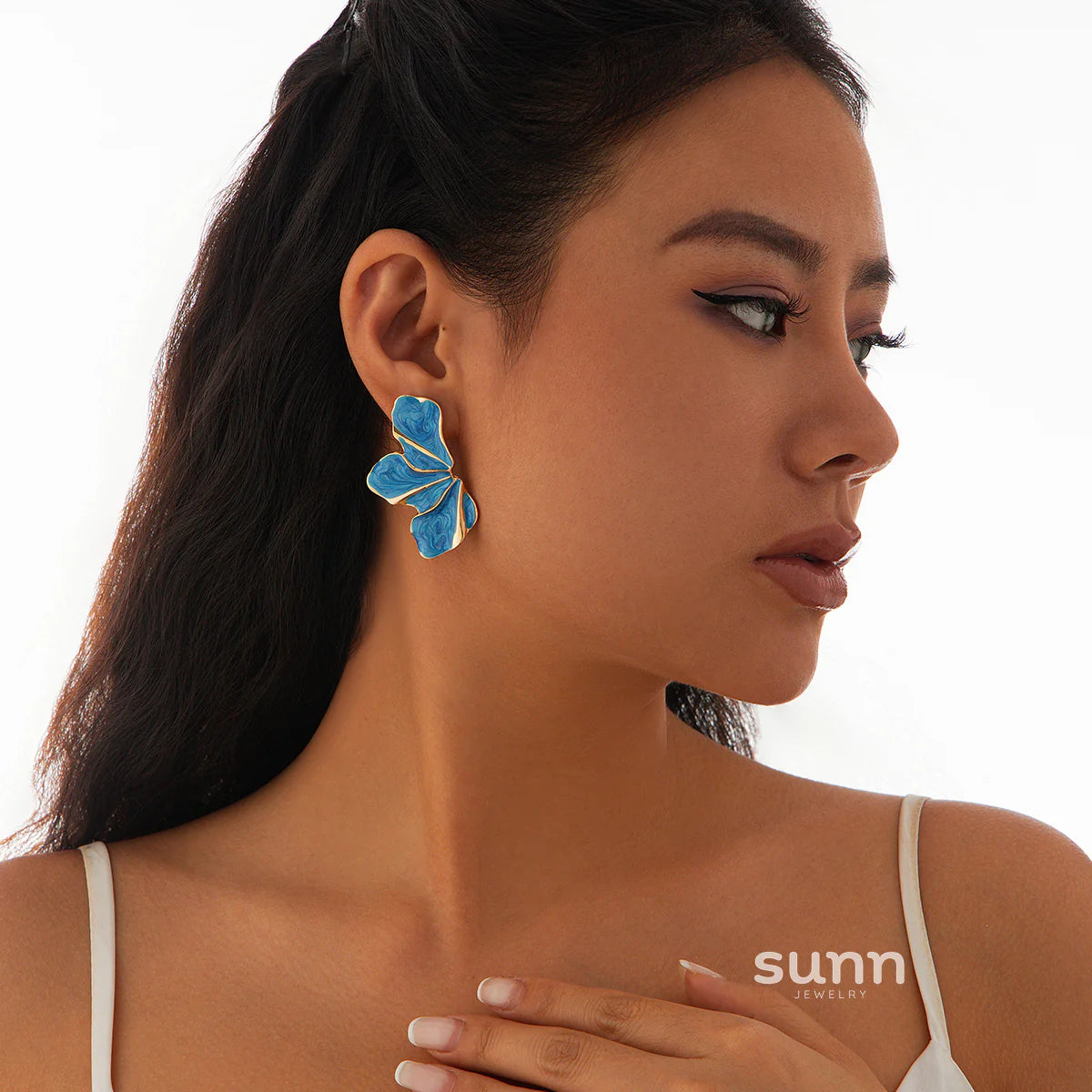Alaynah Enamel Petal Studs
