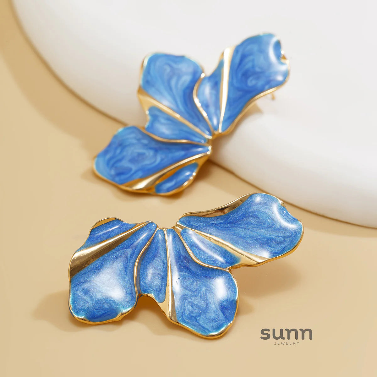 Alaynah Enamel Petal Studs