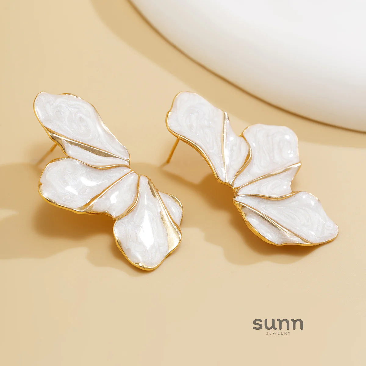 Alaynah Enamel Petal Studs