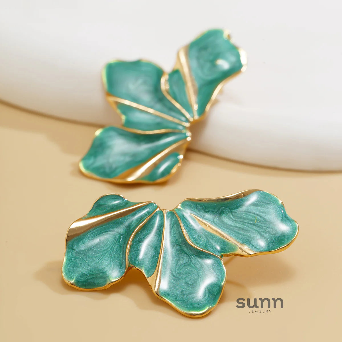 Alaynah Enamel Petal Studs