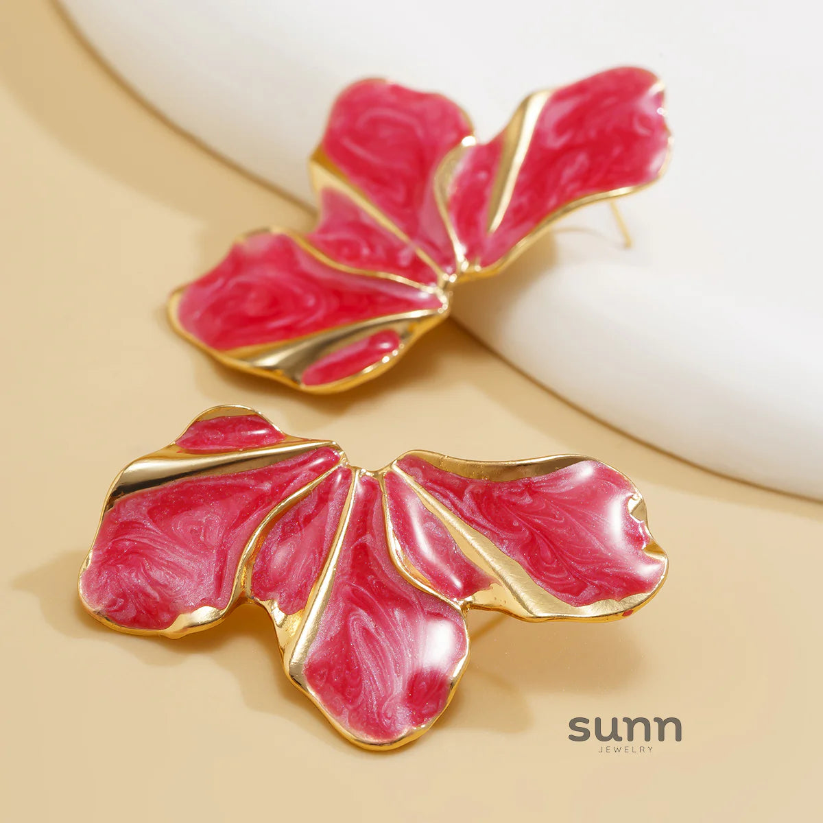 Alaynah Enamel Petal Studs