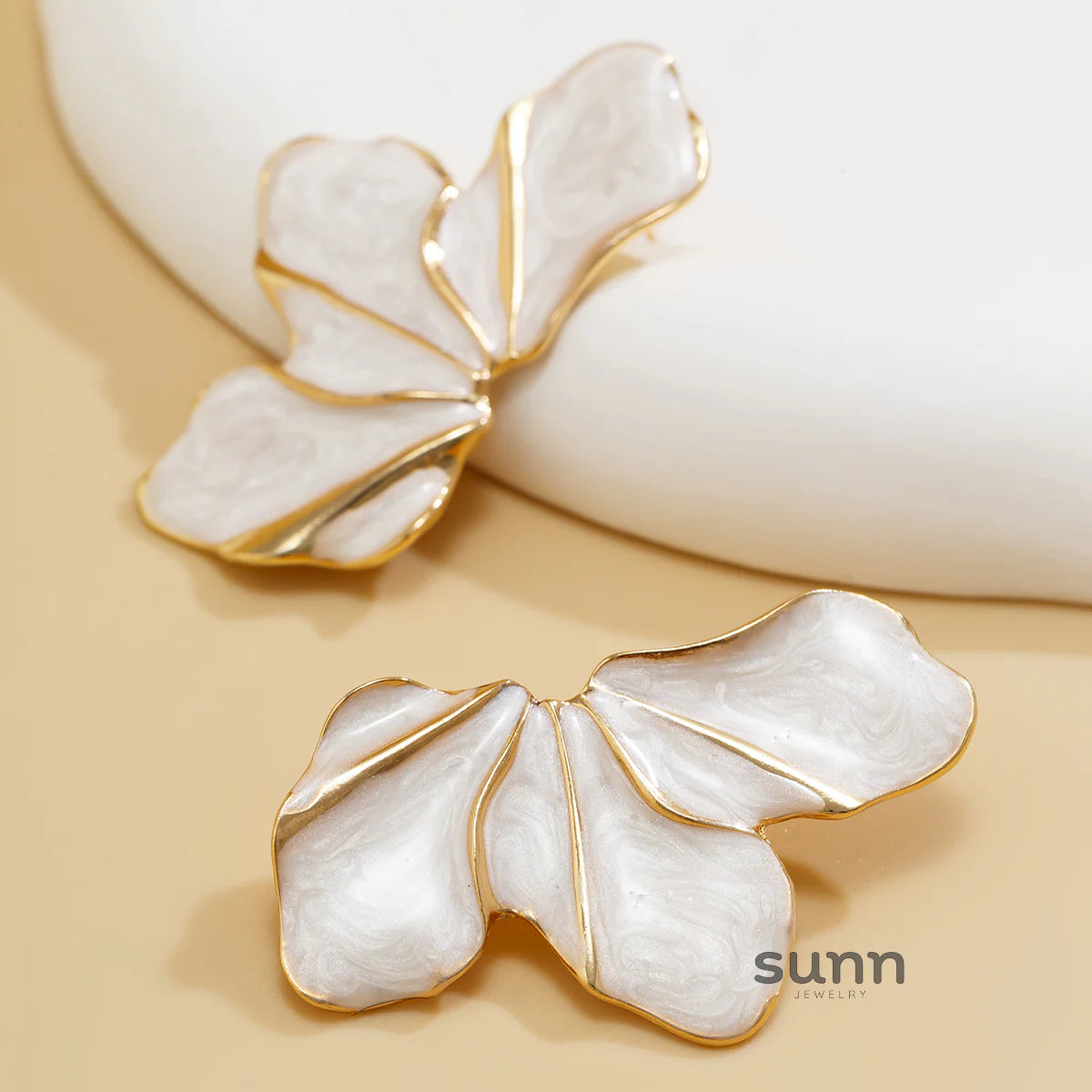 Alaynah Enamel Petal Studs
