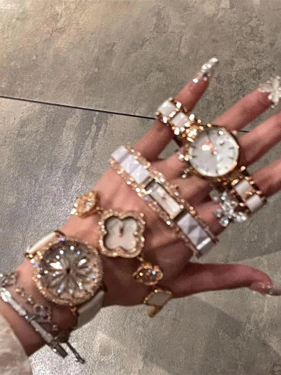 Alaynna Camellia Rhinestone Watch