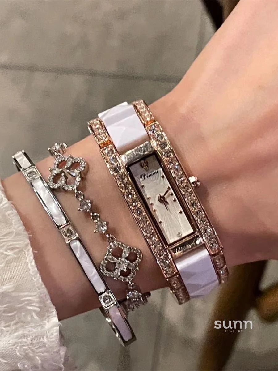 Alaynna Camellia Rhinestone Watch