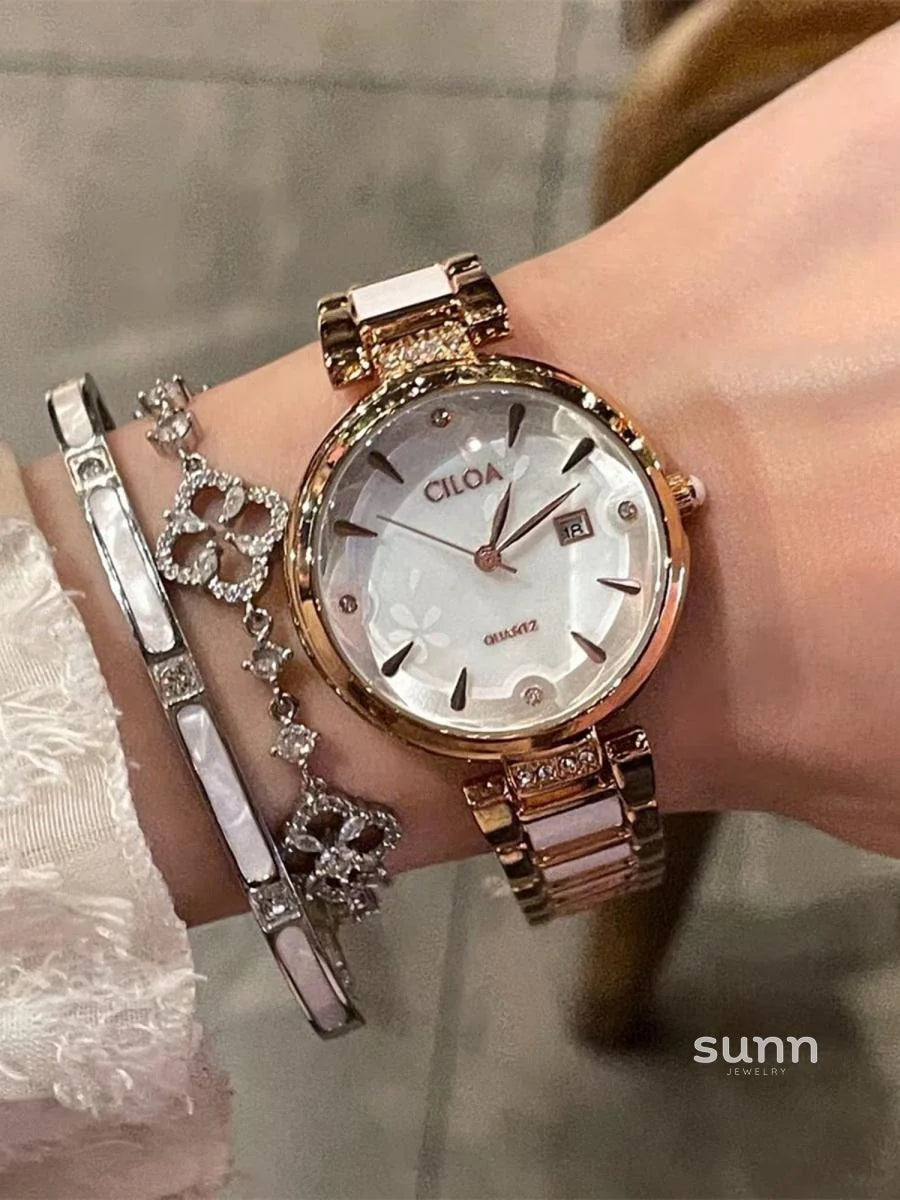 Alaynna Camellia Rhinestone Watch