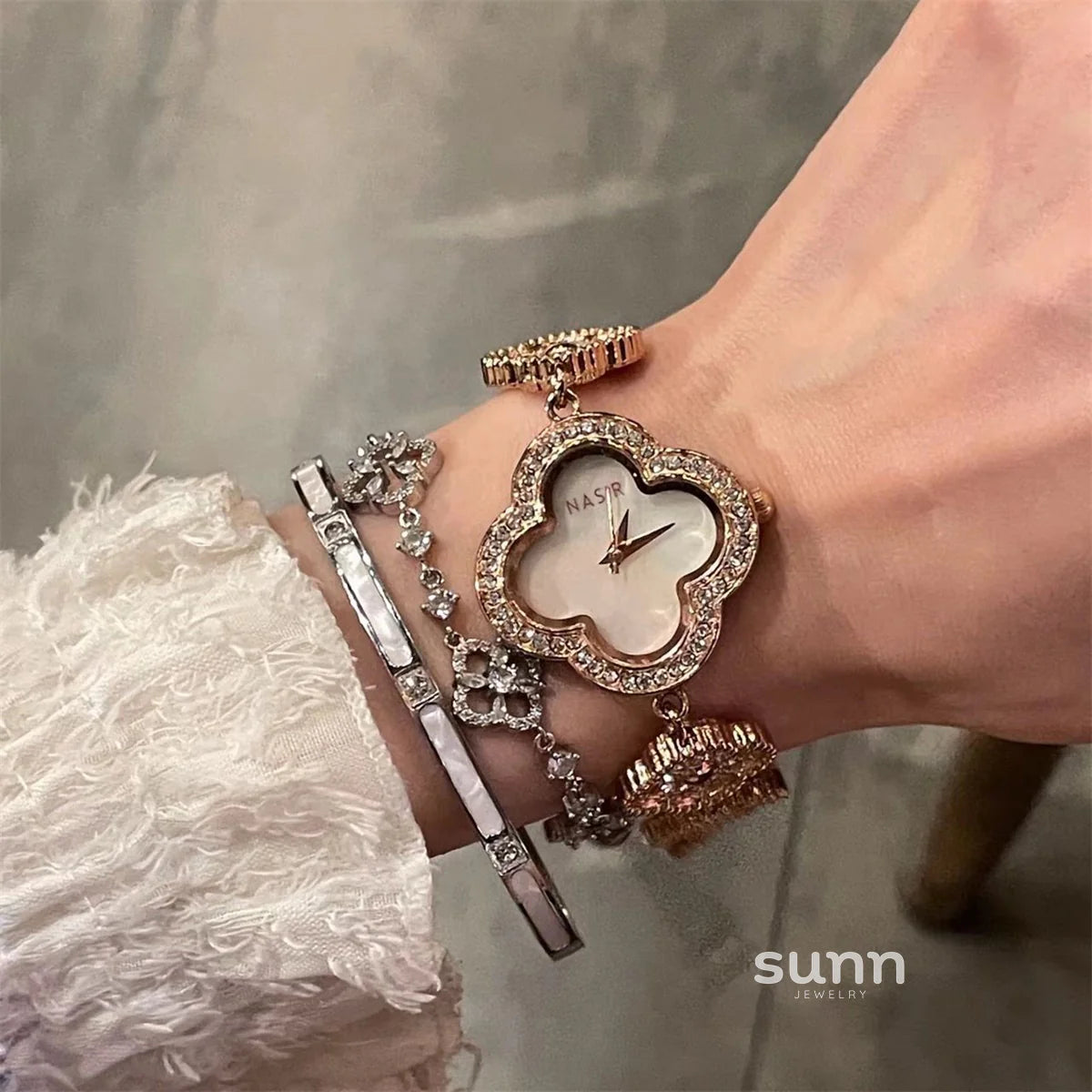 Alaynna Camellia Rhinestone Watch