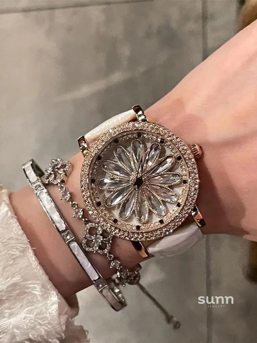 Alaynna Camellia Rhinestone Watch