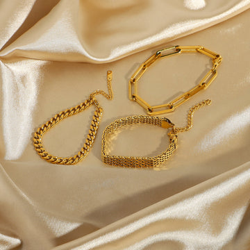 Alayshia Plated Chain Bracelet [U169ZNMC]