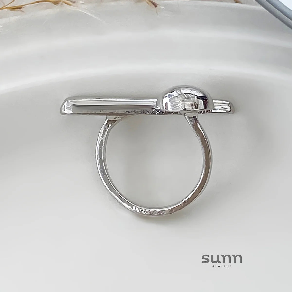 Alba Minimalist Orb Ring
