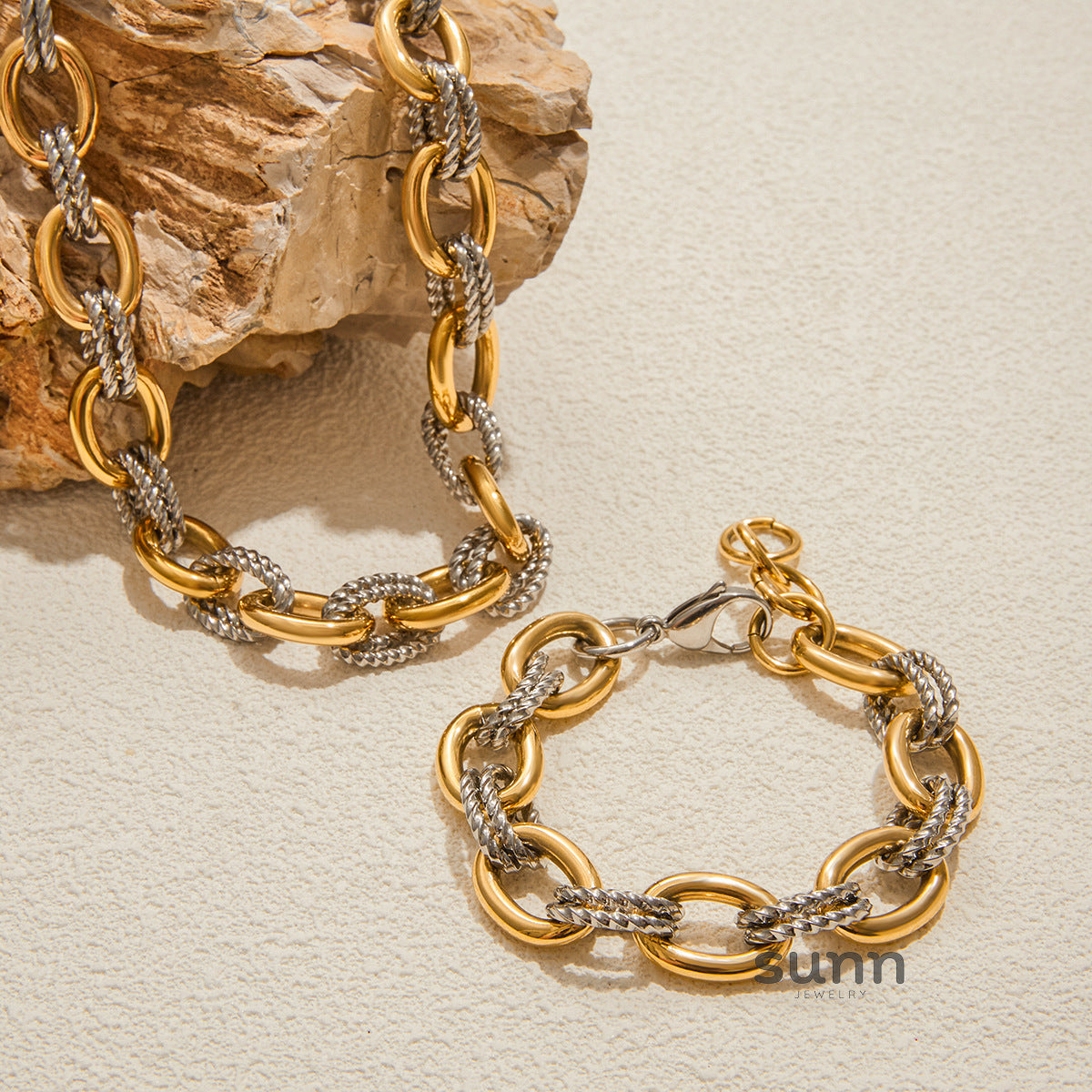 Albany Geometric Steel Bracelet [8MS3UDNW]