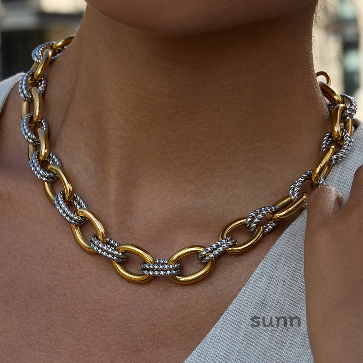 Albany Geometric Steel Bracelet [SI5NBGBO]