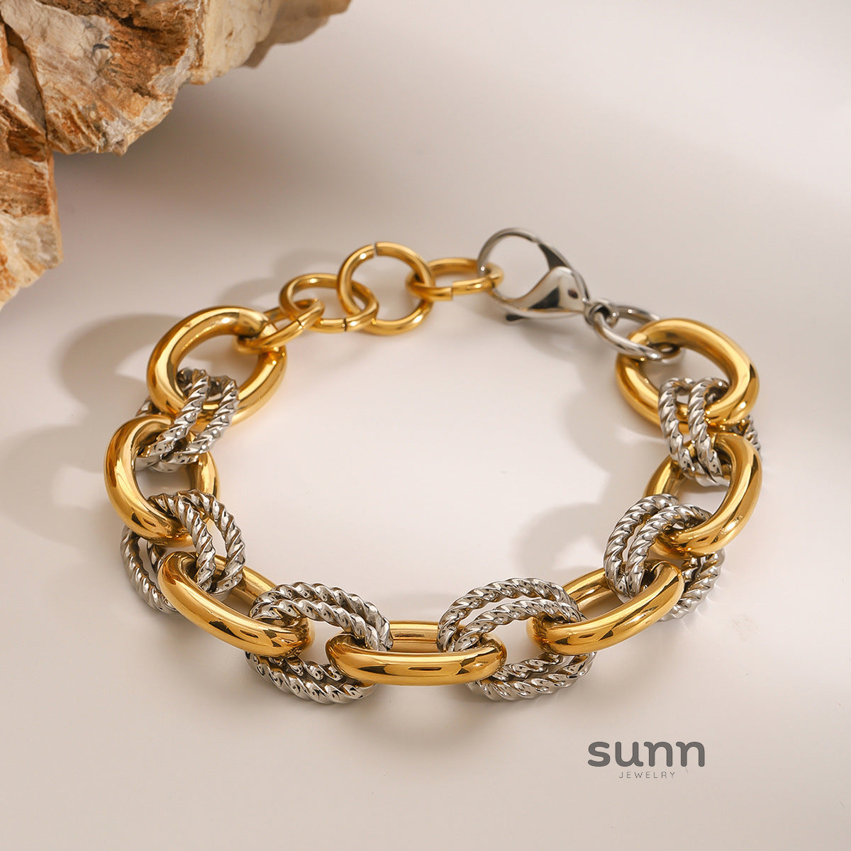 Albany Geometric Steel Bracelet [EWWM09QM]