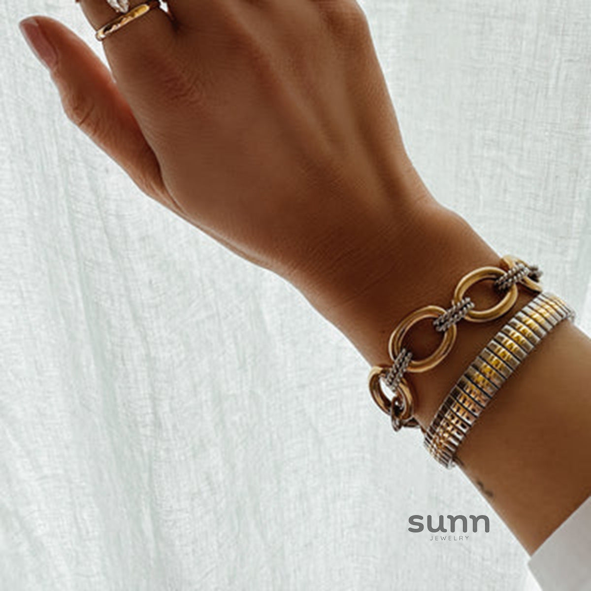 Albany Geometric Steel Bracelet [OR1YRUJS]