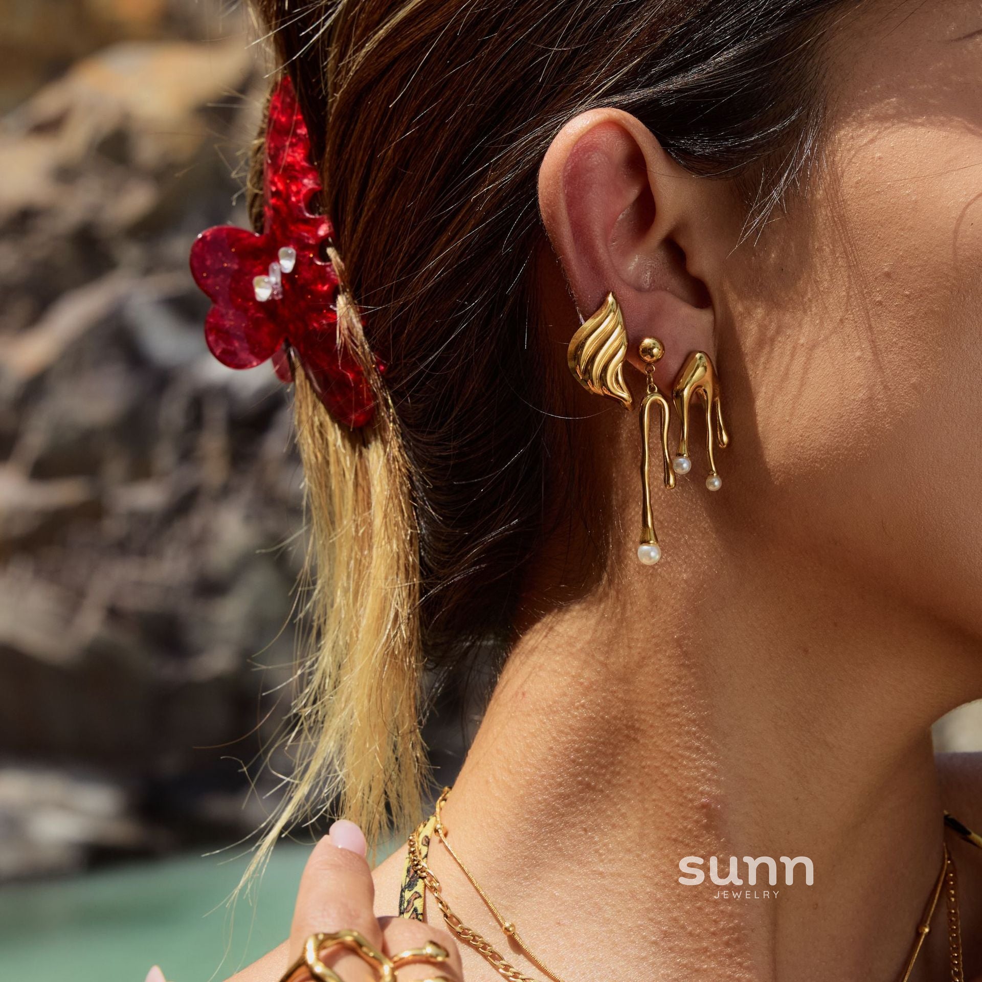 Albany Lava Stud Earrings [8YIHJ7IA]