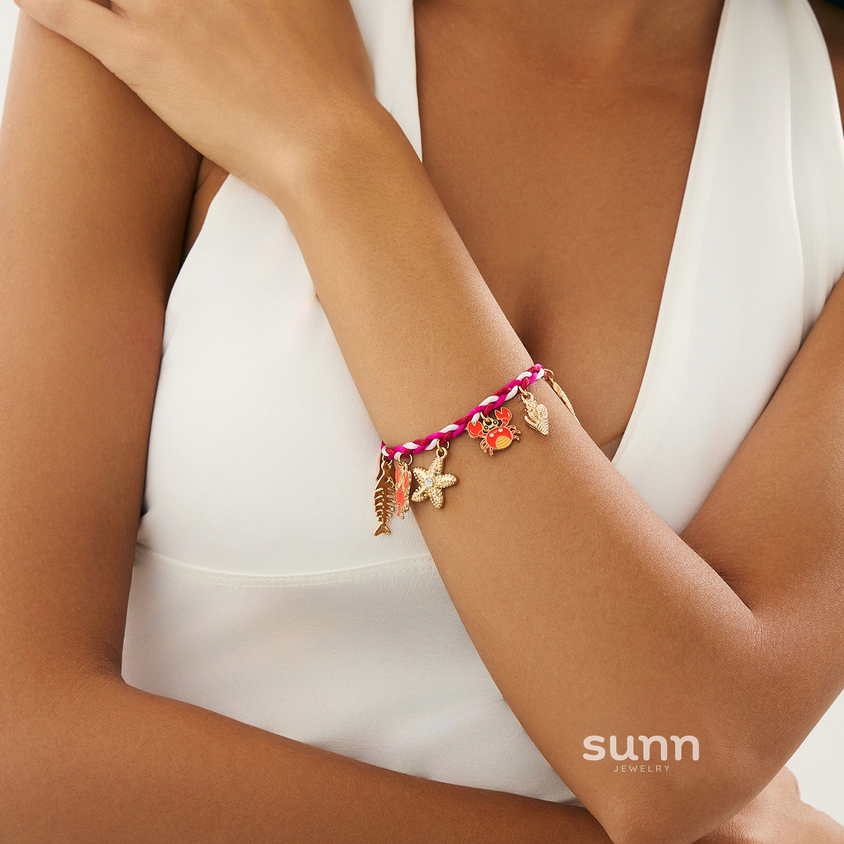 Aleana Starfish Charm Bracelet [CJBSC32M]