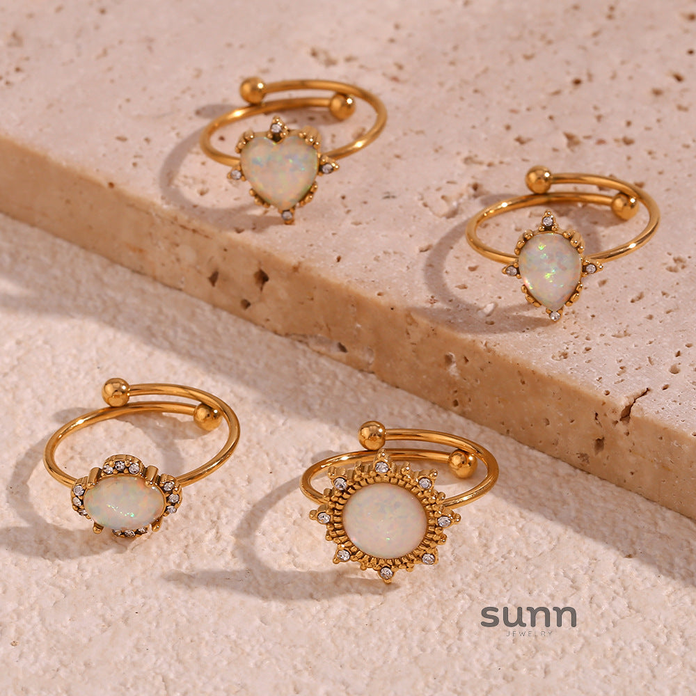 Aleksandra Opal Adjustable Ring [6ZNYUAGX]