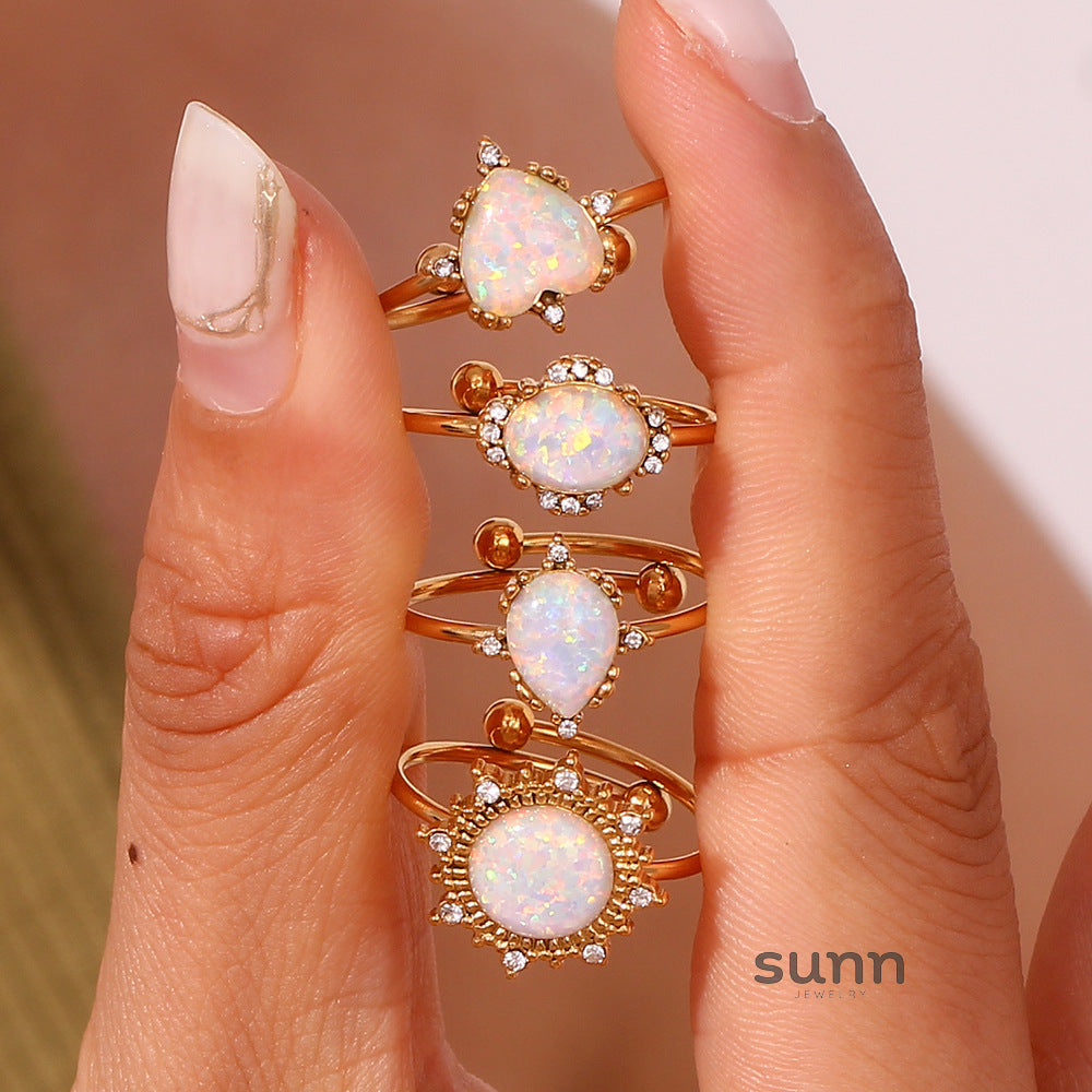 Aleksandra Opal Adjustable Ring [5B45EFPW]