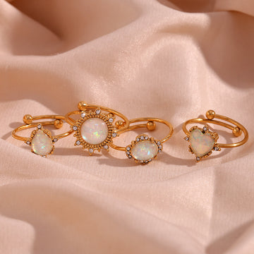 Aleksandra Opal Adjustable Ring [AR66YU4Q]